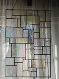 Royal Stained Glass Handmade Glass Panel All Clear large Panel