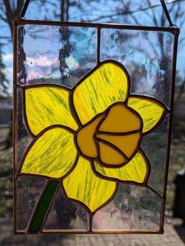 Royal Stained Glass Stained Glass Art Glass Daffodil