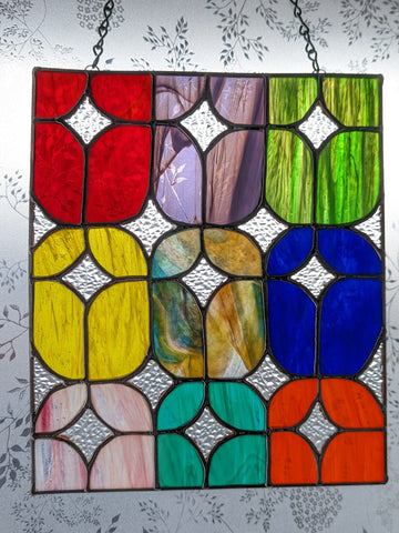 Royal Stained Glass art window panel Arts and Stars art Panel