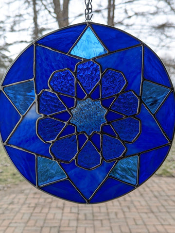 Royal Stained Glass Stained Glass Art Blue Beauty Mandala