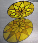 Bright and Sunny Mandala - Stained Glass Panel