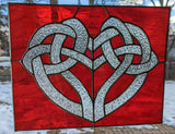 Royal Stained Glass Stained Glass Panel Celtic Heart Panel