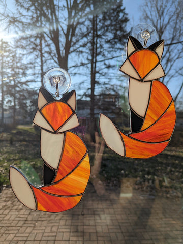 Royal Stained Glass Geometric Fox
