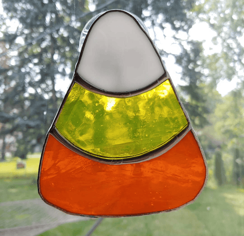 Royal Stained Glass Stained Glass Art Halloween Candy Corn