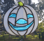 Royal Stained Glass Stained Glass Art specify color when ordering Halloween Jack O Lantern