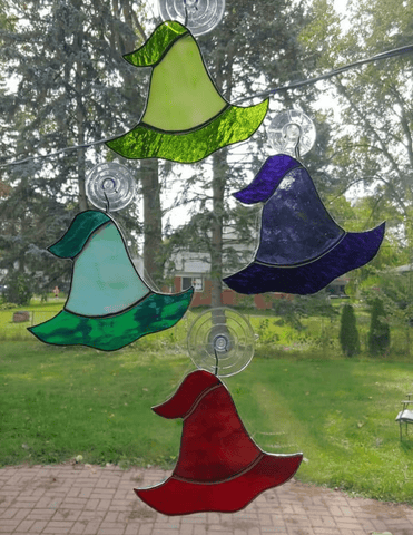 Royal Stained Glass Stained Glass Art Please specify color and quantity Halloween Witch hats