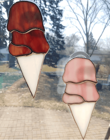 Ice Cream Cone Suncatchers