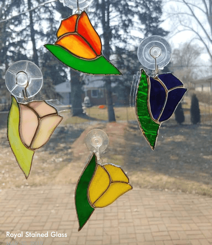 Little Tulips - Stained Glass Suncatchers