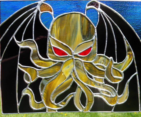Royal Stained Glass Stained Glass Art Opaque Stained Glass Cthulhu Art