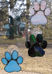 Stained Glass Puppy Paws