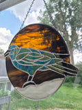 Royal Stained Glass Fancy Raven