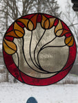 Royal Stained Glass Stained Glass Art Orange Spring Tulips