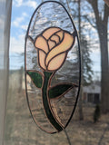 Royal Stained Glass Stained Glass Art Peach Rose