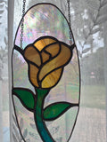 Royal Stained Glass Stained Glass Art Peach Rose