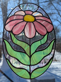 Royal Stained Glass Pretty Pink Daisy