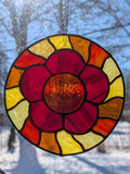 Royal Stained Glass Red Retro