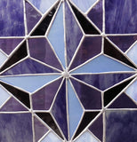 Royal Stained Glass Stained Glass Art Shades of Purple Quilt Square